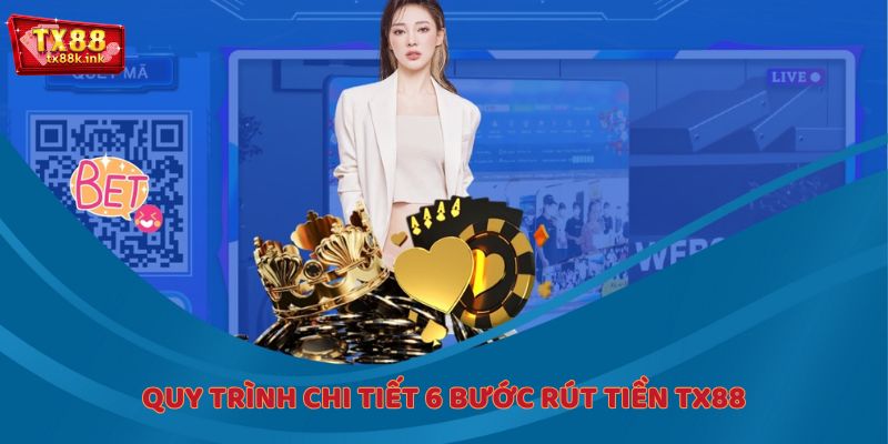 Quy trình chi tiết 6 bước rút tiền TX88